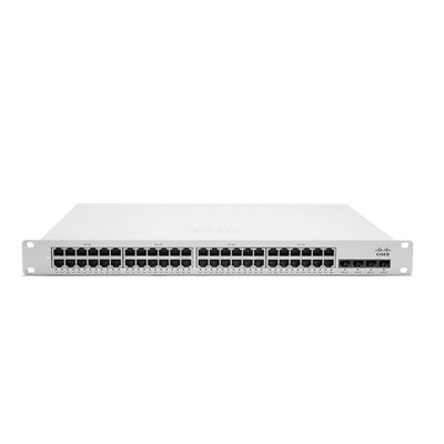 Cisco Meraki MS350-48-HW Layer 3 Switch with 48-Port 1GbE, 4x 10GbE SFP+, Optional PoE+
