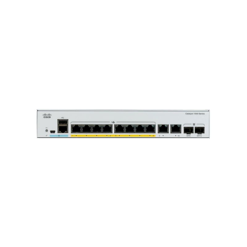 C1000-8P-2G-L Cisco Catalyst 1000 Series 8 PoE+ ports Switches